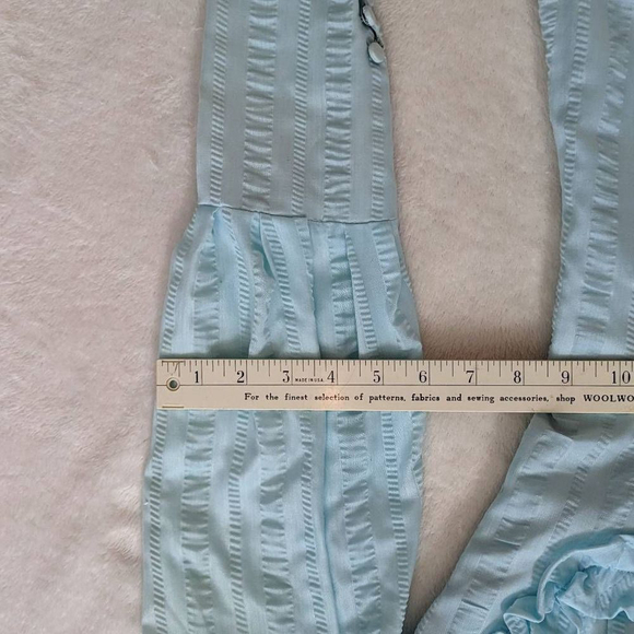 Vintage Juliet Sleeve Robin-Egg Blue Maxi Dress - Picture 11 of 16